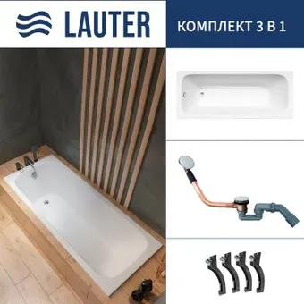Lauter Victoria 2100816 160x70 с сифоном 21Y11030 (хром)
