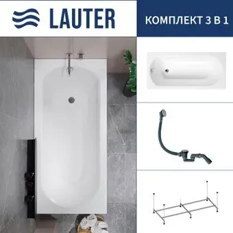 Lauter Haven 160 /21202006 (с каркасом и сифоном 21Y31000 хром)