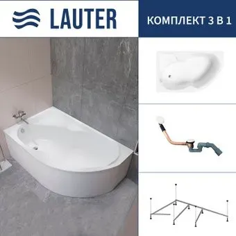 Lauter Geneva 170x105 2103170L (с каркасом и сифоном 21Y11022 белый)