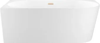 Wellsee Excellence Pro 150x73 28760604R (пристенная ванна (левая) белый глянец, экран, ножки, сифон-автомат золото)