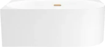 Wellsee Collaro Mini 140x70 28870304R (пристенная ванна (левая) белый глянец, экран, ножки, сифон-автомат золото)