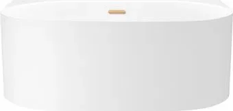 Wellsee Collaro Mini 140x70 28870104R (пристенная ванна белый глянец, экран, ножки, сифон-автомат золото)