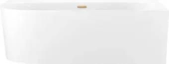 Wellsee Collaro 150x75 28910904R (пристенная ванна (правая) белый глянец, экран, ножки, сифон-автомат золото)