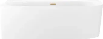 Wellsee Collaro 150x75 28910804R (пристенная ванна (левая) белый глянец, экран, ножки, сифон-автомат золото)