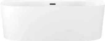 Wellsee Collaro 180x80 28910203R (пристенная ванна белый глянец, экран, ножки, сифон-автомат матовый черный)