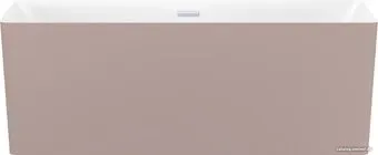 Wellsee Pure BY Wellsee 166x77 230710001 (отдельностоящая ванна белый глянец/мат. светло-розовый, экран, ножки, сифон-автомат хром)