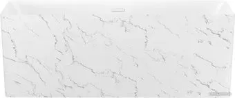 Wellsee Pure BY Wellsee 166x77 230706002 (отдельност. ванна белый глянец/мат. белый мрамор, экран, ножки, сифон-автомат глянц. белый)