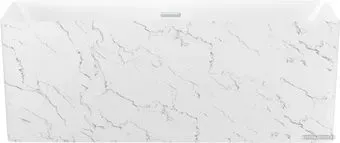 Wellsee Pure BY Wellsee 166x77 230706001 (отдельностоящая ванна белый глянец/мат. белый мрамор, экран, ножки, сифон-автомат хром)