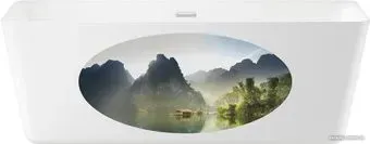 Wellsee DeSire 175,5x76 202010452 (отдельностоящая ванна белый глянец с худ. изображением, экран, ножки, сифон-автомат хром)