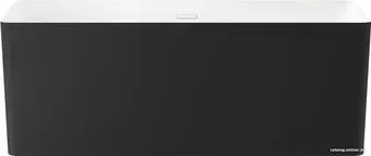 Wellsee Pure BY Wellsee 166x77 230703002 (отдельностоящая ванна белый глянец/мат. черный, экран, ножки, сифон-автомат глянцевый белый)