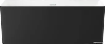 Wellsee Pure BY Wellsee 166x77 230703001 (отдельностоящая ванна белый глянец/матовый черный, экран, ножки, сифон-автомат хром)