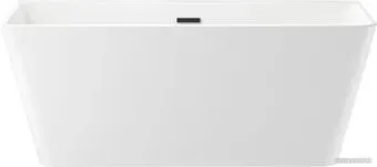 Wellsee Graceful Pro 150x77 230902003 (отдельностоящая ванна белый глянец, экран, ножки, сифон-автомат матовый черный)