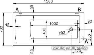 Vitra Neon 150x70 52510001000+59990251000 (с ножками)