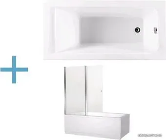 Aquanet Bright 155x70 (со шторкой)