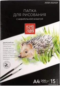 Аква-Колор IZO-PW-A4 Изостудия Папка для акварели 30х21 см (15 л)