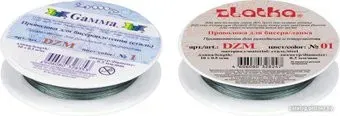 Zlatka Проволока для бисера (ланка) DZM d 0.3 мм 10 м (№01 серебро)