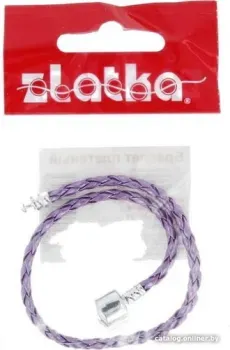 Zlatka Браслет плетеный RBL-01 21 см (№18 фиолетовый металлик)