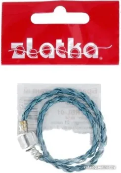 Zlatka Браслет плетеный RBL-01 21 см (№14 голубой металлик)