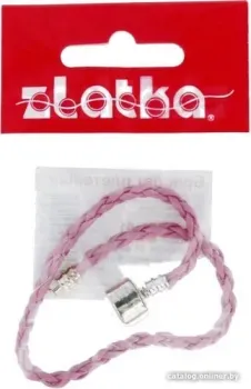 Zlatka Браслет плетеный RBL-01 21 см (№04 розовый)