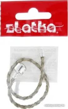 Zlatka Браслет плетеный RBL-01 21 см (№02 кремовый)