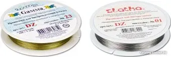 Zlatka Проволока для бисера/ланка DZ d 0.3 мм 100 м (№03 желтый)