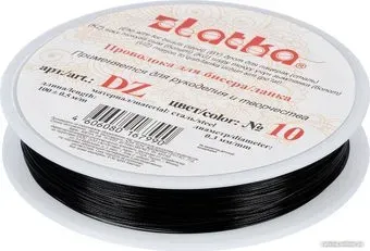 Zlatka Проволока для бисера/ланка DZ d 0.3 мм 100 м (№10 черный)