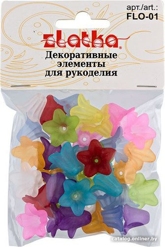 Zlatka Декоративные элементы FLO-01 цветок 25 г (№02 колокольчики, ассорти)