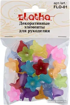 Zlatka Декоративные элементы FLO-01 цветок 25 г (№02 колокольчики, ассорти)