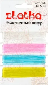Zlatka Эластичный шнур ETS-08 d 0.8 мм (4 шт, №03 ассорти)