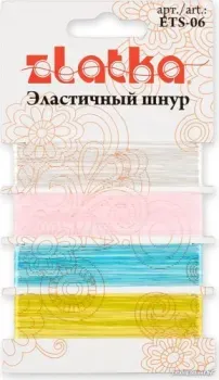 Zlatka Эластичный шнур ETS-06 d 0.6 мм (4 шт, №03 ассорти)