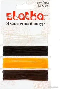 Zlatka Эластичный шнур ETS-06 d 0.6 мм (4 шт, №01 ассорти)