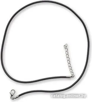 Zlatka Шнур каучуковый с замком JK-025 45 см d 2.5 мм (№01 черный)