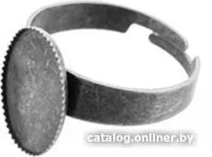 Zlatka Заготовка для кольца FMK-K01 10х14 мм (2 шт, №03 античное серебро)