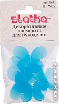 Zlatka Декоративные элементы BFY-02 3.6x2.5 см (10 шт, №02 зеленый)