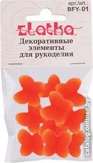 Zlatka Декоративные элементы BFY-01 2.8x2.6 см (10 шт, №04 красный)