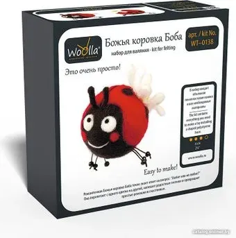 Woolla WT-0138 Божья коровка Боба набор для валяния