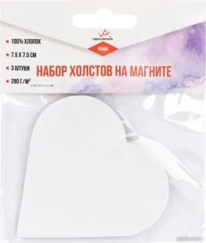 Vista-Artista CMV-04 Набор на магните хлопок 7.5х7.5 см (3 шт, сердце/heart)