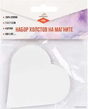 Vista-Artista CMV-01 Набор на магните хлопок 7.5х7.5 см (4 шт, сердце/heart)