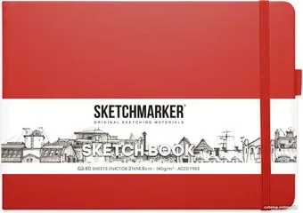 Sketchmarker Скетчбук 2314204SM (80 л, красный пейзаж)