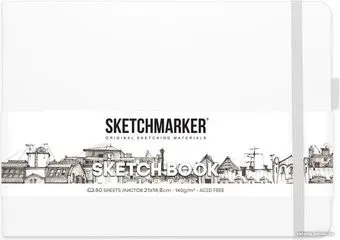 Sketchmarker Скетчбук 2314104SM (80 л, белый пейзаж)