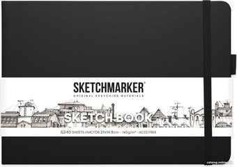 Sketchmarker Скетчбук 2314004SM (80 л, черный пейзаж)