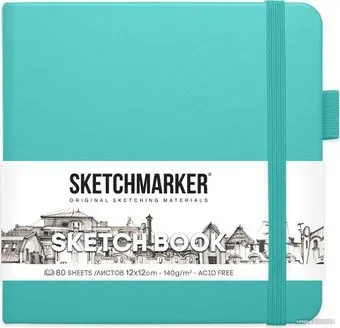 Sketchmarker Скетчбук 2314502SM (80 л, аквамарин)