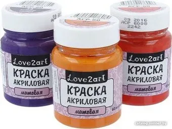 Love2art для декора матовая ACP-60 (60 мл, 08 красный)