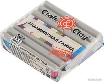 Craft&Clay полимерная глина CCH эффект матового стекла (50 г, 1421 серая слон)