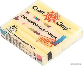Craft&Clay полимерная глина CCH эффект матового стекла (50 г, 1404 лимонная мармелад)