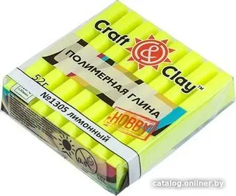 Craft&Clay полимерная глина CCH флуоресцентная (52 г, 1305 лимонная)
