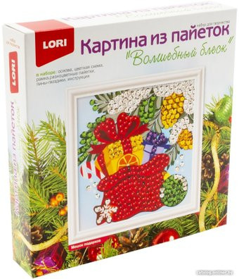 Lori Картина из пайеток. Мешок подарков Ап-049