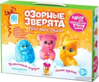 Фантазер Объемное мыло Озорные зверята Лесные животные 981502