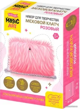 Десятое королевство Меховой клатч 05027 (розовый)