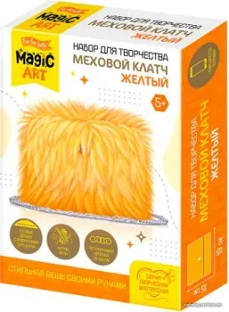 Десятое королевство Меховой клатч 05028 (желтый)